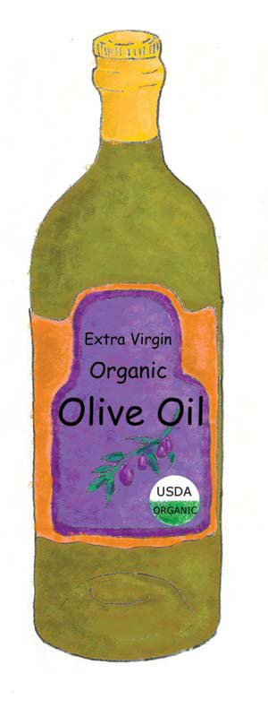 The cost of conventional olive oil: $1.44, organic olive oil is : $2.35